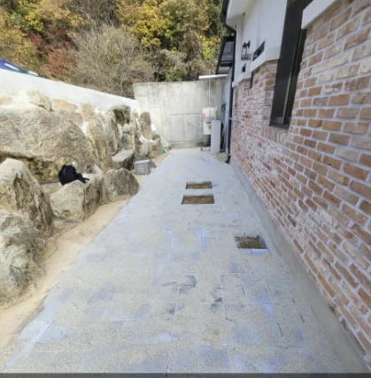 아스콘절삭재포장 완료 모습